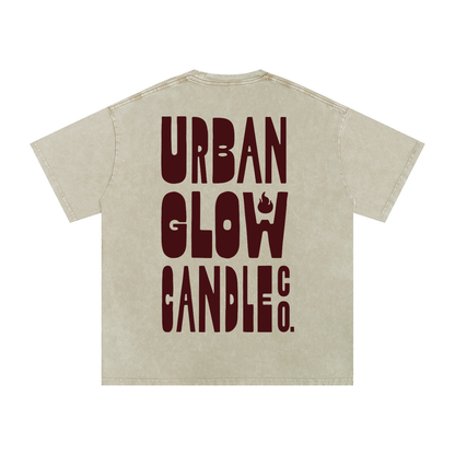 Urban Glow Signature Oversized Graphic Tee | Vintage Wash