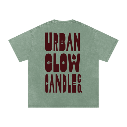 Urban Glow Signature Oversized Graphic Tee | Vintage Wash