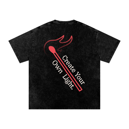 Match/Create Your Own Light - Acid Wash Oversize T-Shirt