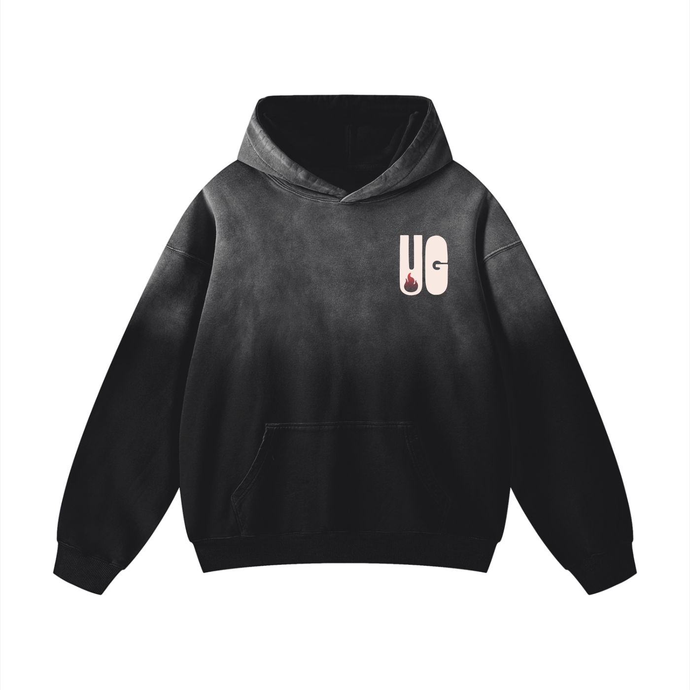 UG Flame - Heavyweight Sunfade Oversized Hoodie